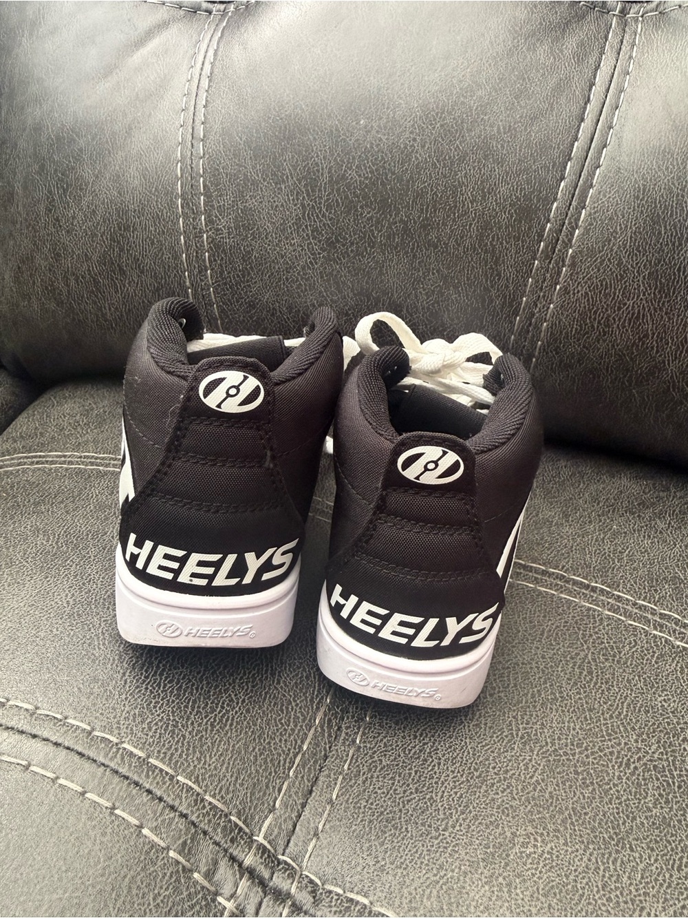 Heelys Kids Black and White High-Top Roller Sneakers